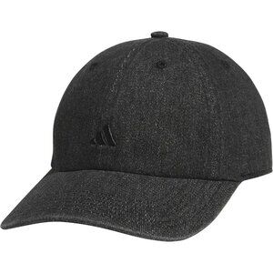 Adidas Womens Black Denim Black Saturday Baseball Adjustable Cotton Athletic Hat